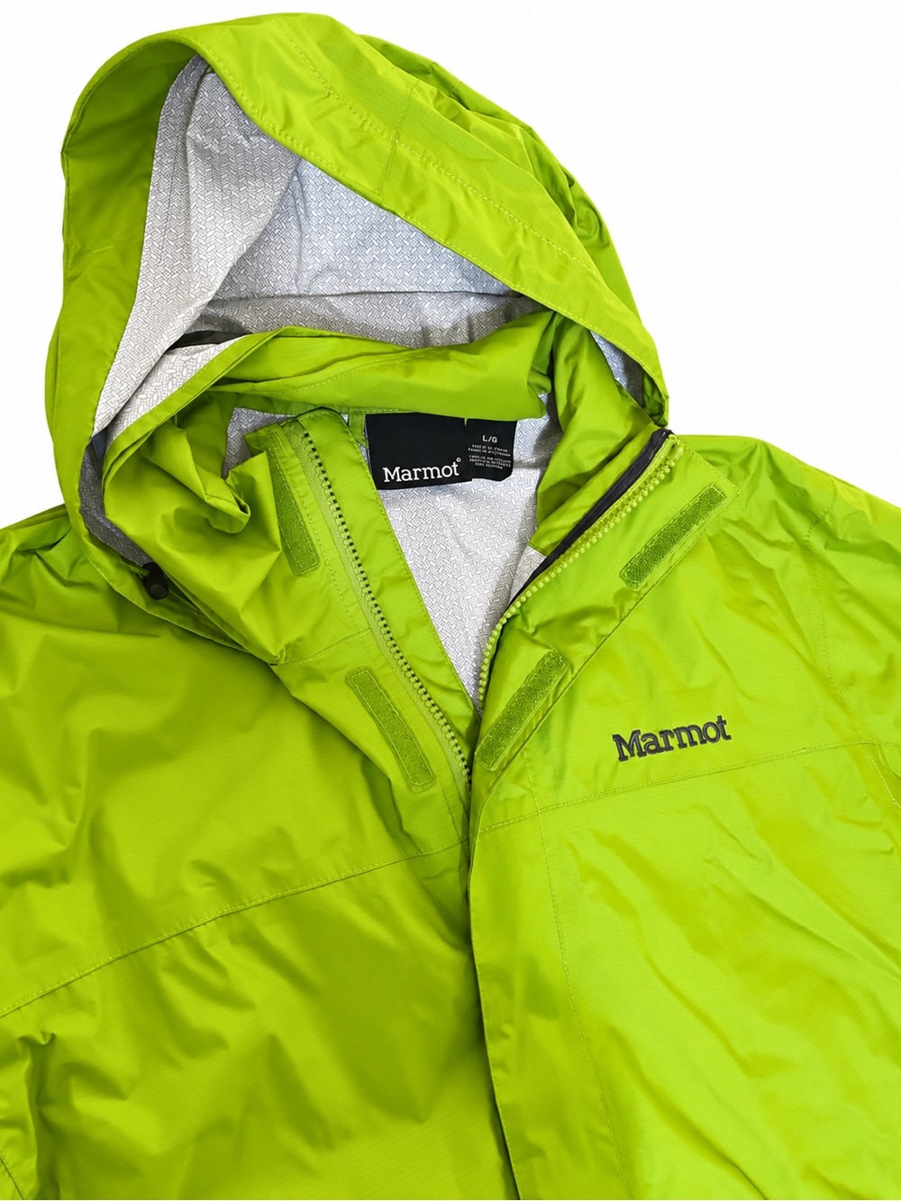 Marmot Men's Neon Lime Hooded Performance Jacket Size Large